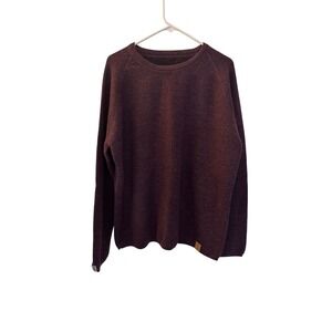 PAKA Crewneck Baby Alpaca Merino Wool Sweater Mens XXL Plum Purple Raglan